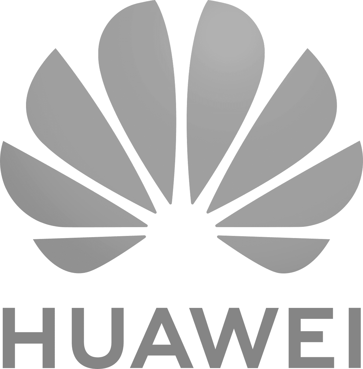 Logotipo de Huawei en color gris sobre fondo negro, ideal para representar productos tecnológicos Huawei en Pereira, Colombia.
